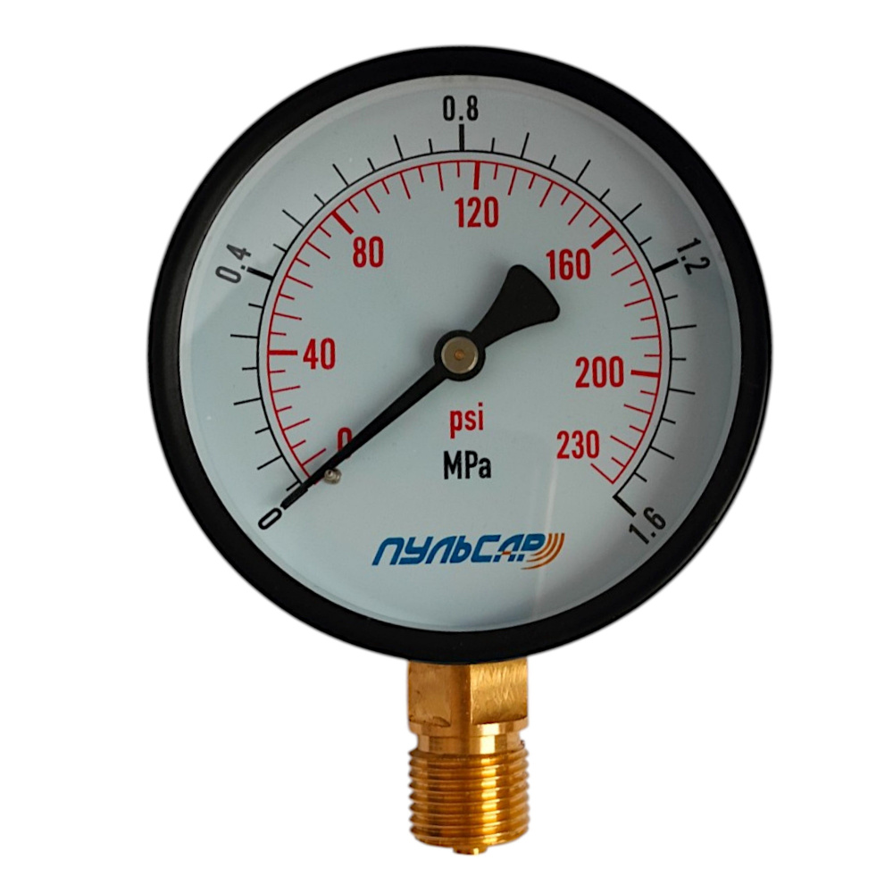 Манометр радиальный «Пульсар» до 16 бар, G1/2", 100 мм Н10021193