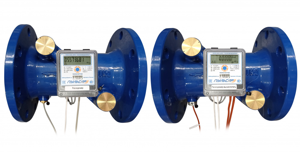 Общедомовый теплосчетчик Ду150 RS-485 + 2 имп. входа, qp=150 м3/ч, 2 датчика давления, 105°C Н00009929