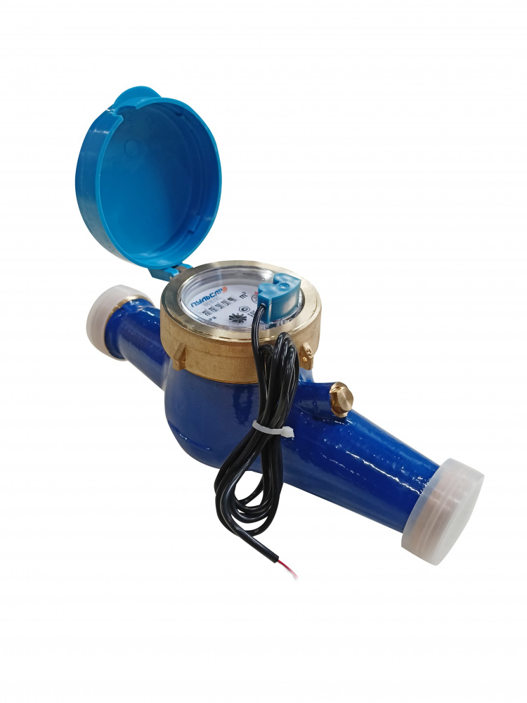 Счетчик холодной воды «Пульсар М» импульсный выход Ду32, пластиковый регистр, Qn=6 м3/ч Н00003408