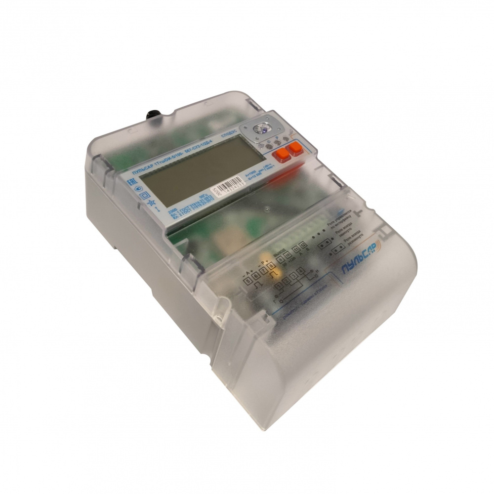 Электросчетчик «Пульсар 1Т» 2G NB-IoT оптопорт импульсный выход 5/100A реле Н00078455