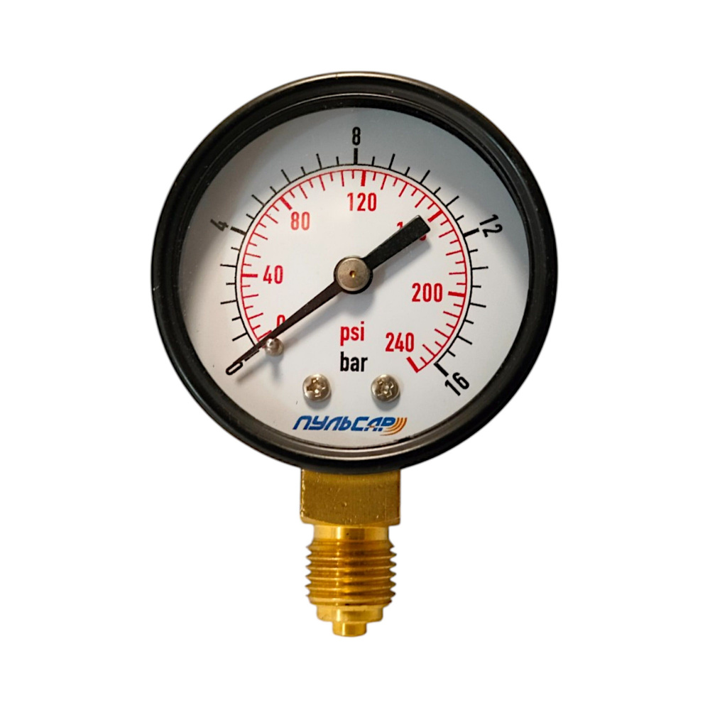 Манометр радиальный «Пульсар» до 16 бар, G1/4", 50 мм Н10021190