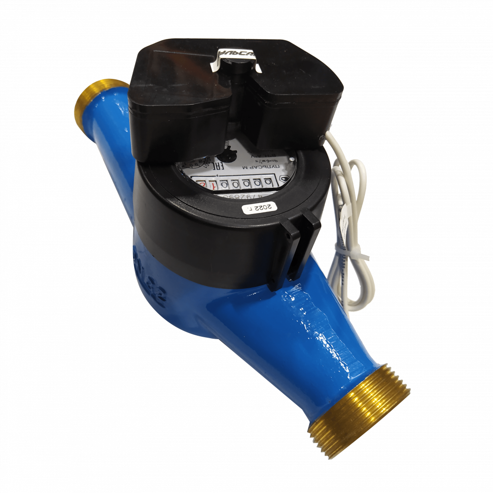 Универсальный счетчик воды «Пульсар М» Ду32 RS-485, медный регистр, IP68, Qn=6 м3/ч Н00002768