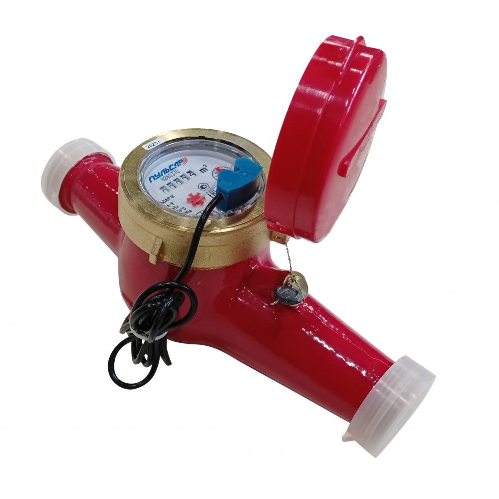 Универсальный счетчик воды «Пульсар М» импульсный выход Ду32, пластиковый регистр, Qn=6 м3/ч Н00003415