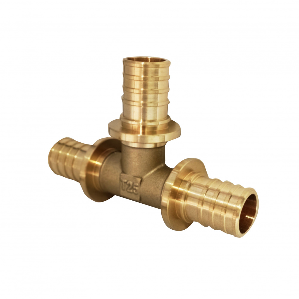 Тройник аксиальный Ду25 x Ду25 x Ду25, латунь Н00080276