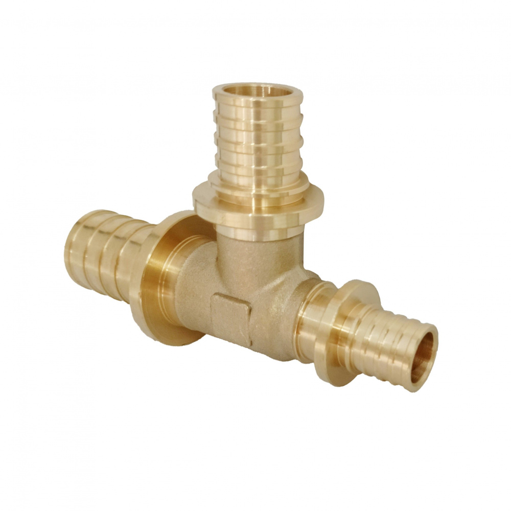 Тройник аксиальный переходной Ду25 x Ду20 x Ду16, латунь Н00080287