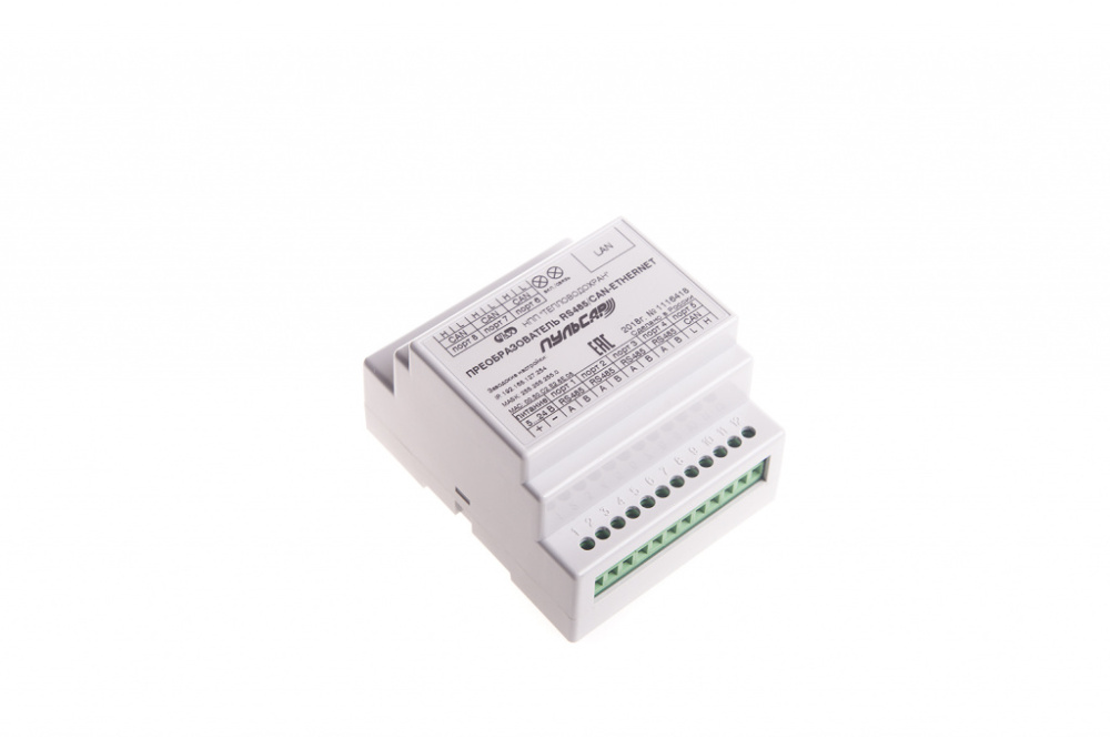 Преобразователь интерфейсов RS-485 - Ethernet «Пульсар» 4 порта RS485; 4 порта CAN Н00004766