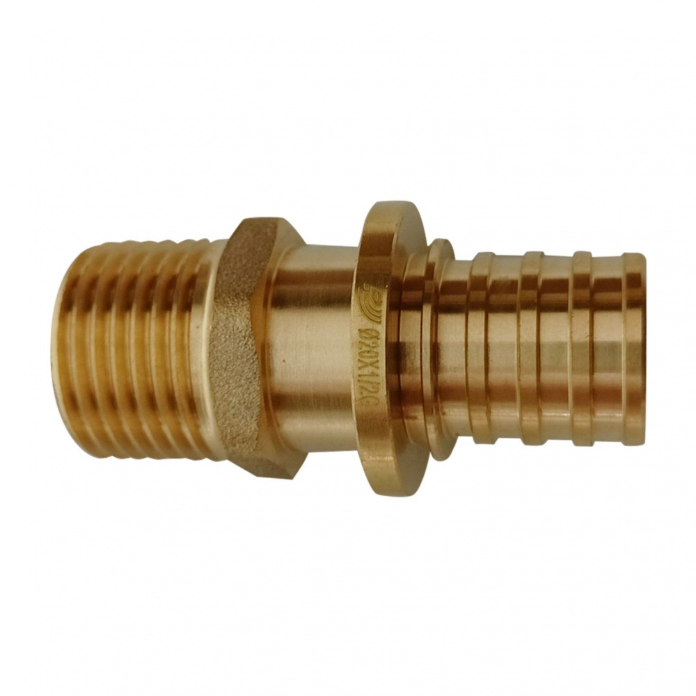 Муфта аксиальная Ду20 х 1/2, наружная резьба, латунь Н00080231