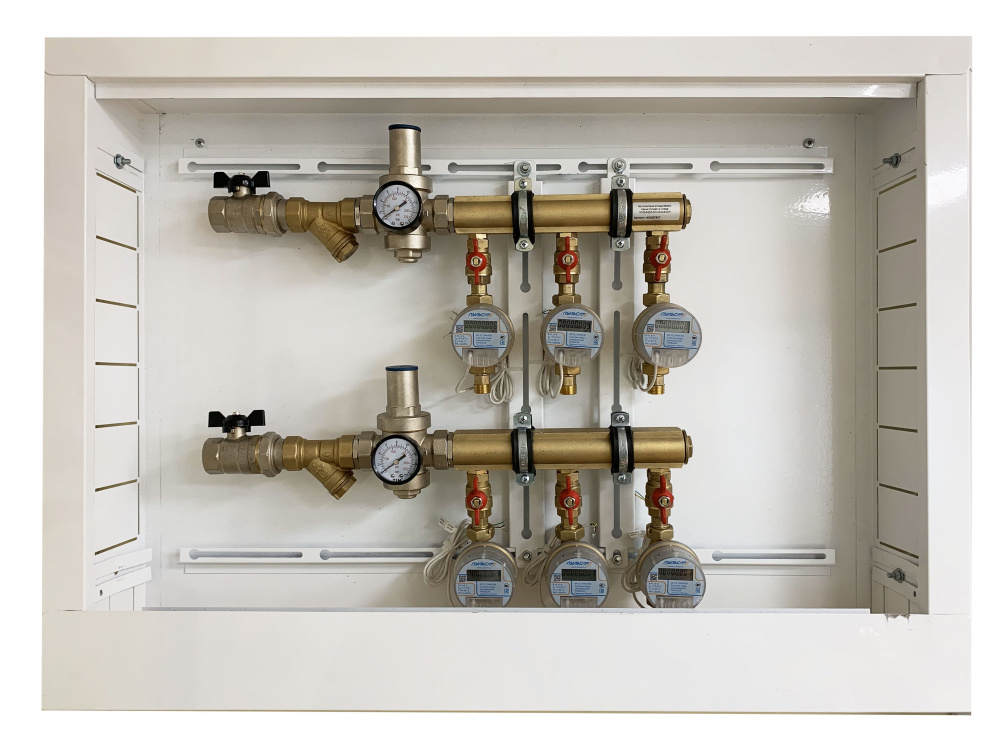 Узел коллекторный для водоснабжения «Пульсар», латунь 