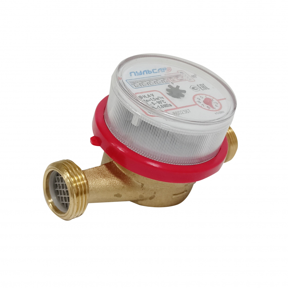 Счетчик воды Ду15 без интерфейса, Qn=1,5 м3/ч, L=110мм, гарантия 3 года Н00022903