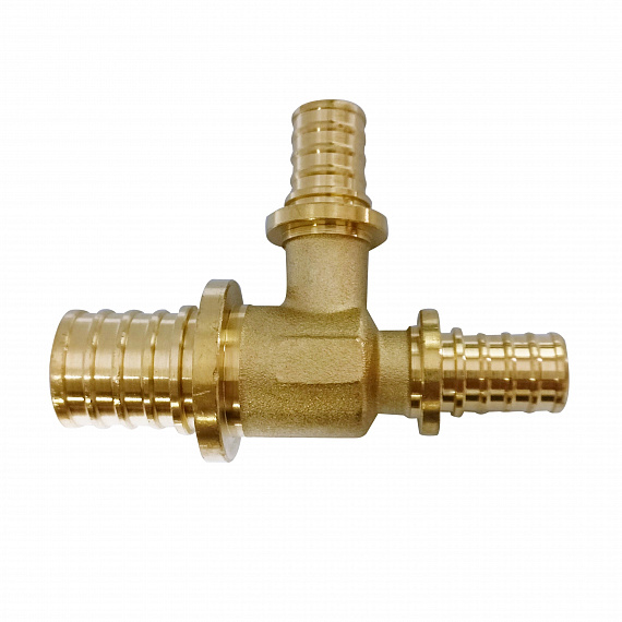 Тройник аксиальный переходной Ду25 x Ду16 x Ду16, латунь Н00080284