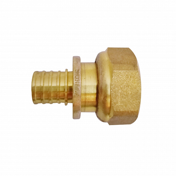 Муфта аксиальная с накидной гайкой Ду16 х 3/4, латунь Н00080246