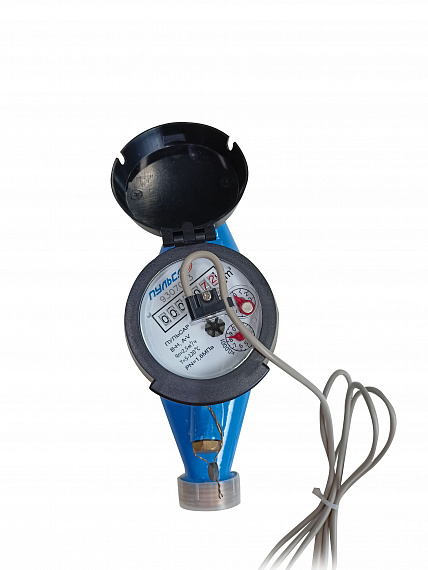 Универсальный счетчик воды «Пульсар М» импульсный выход Ду20, пластиковый регистр, Qn=2,5 м3/ч Н00003413