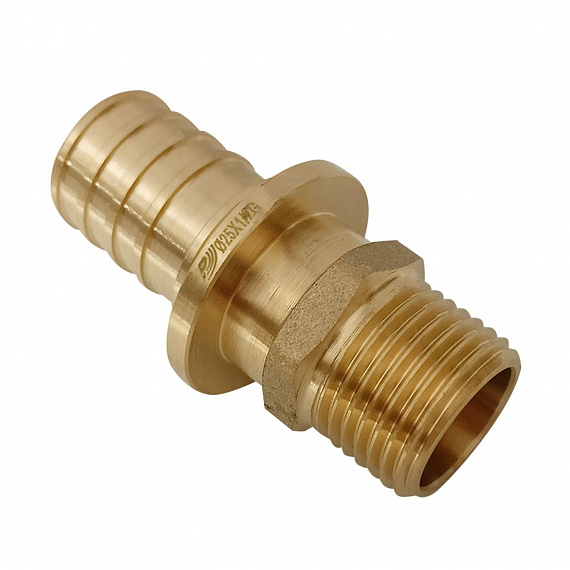 Муфта аксиальная Ду25 х 1/2, наружная резьба, латунь Н00080233