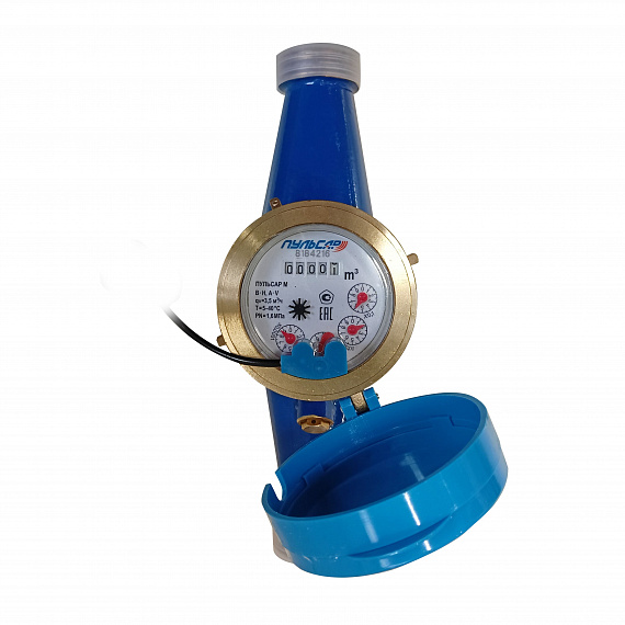 Счетчик холодной воды «Пульсар М» импульсный выход Ду25, пластиковый регистр, Qn=3,5 м3/ч Н00003409