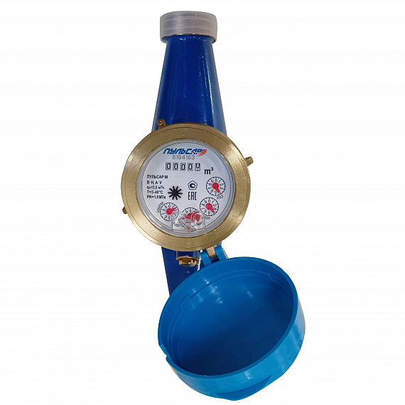 Счетчик холодной воды «Пульсар М» без интерфейса Ду25, пластиковый регистр, Qn=3,5 м3/ч Н00003476