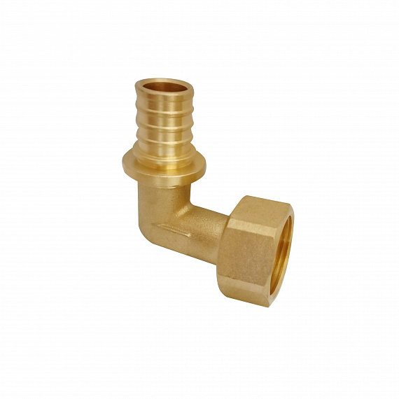 Угольник акcиальный с накидной гайкой, Ду20 х 3/4, латунь Н00080271