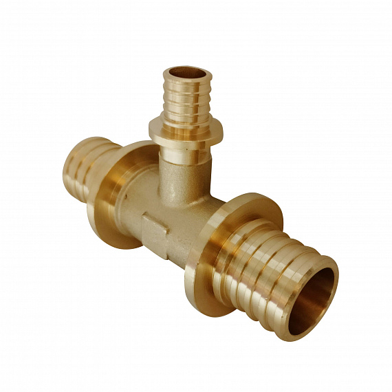 Тройник аксиальный переходной Ду32 x Ду16 x Ду32, латунь Н00080295