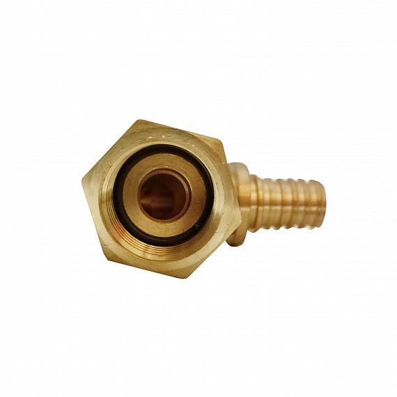 Угольник акcиальный с накидной гайкой, Ду16 х 3/4, латунь Н00080268