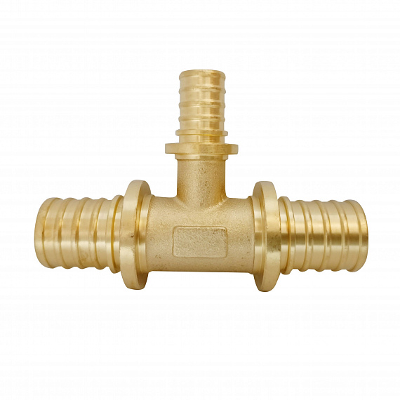 Тройник аксиальный переходной Ду25 x Ду16 x Ду25, латунь Н00080286