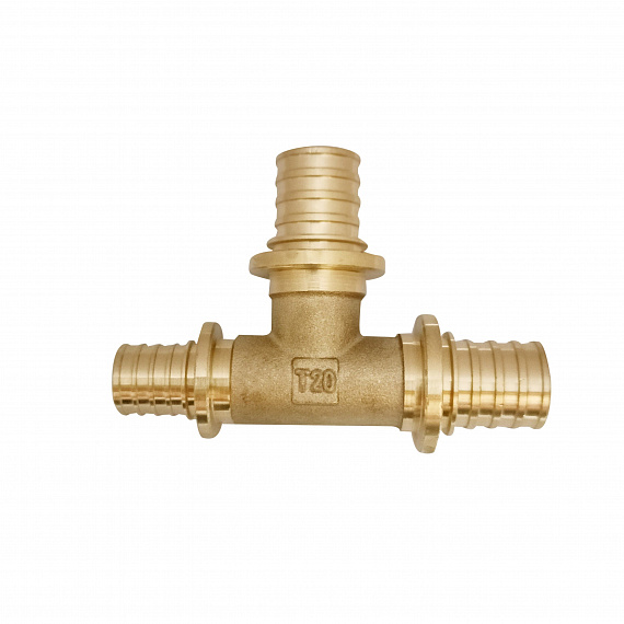 Тройник аксиальный переходной Ду20 x Ду20 x Ду16, латунь Н00080281