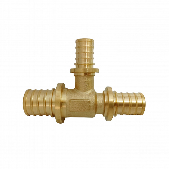 Тройник аксиальный переходной Ду25 x Ду16 x Ду20, латунь Н00080285