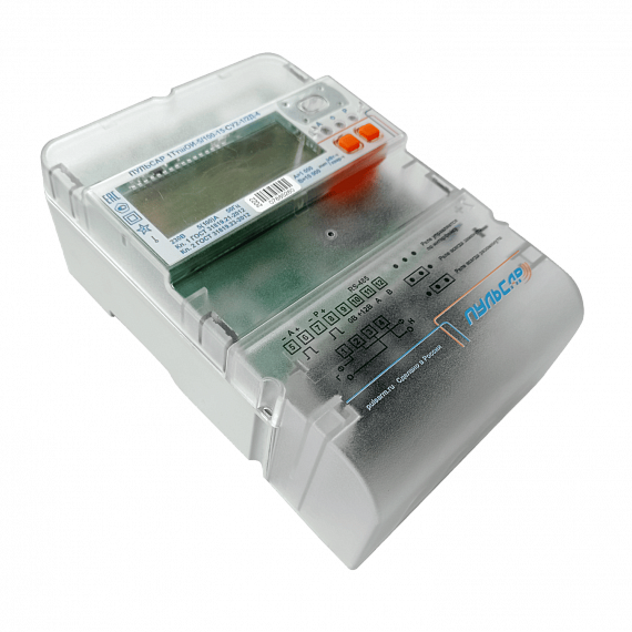 Электросчетчик «Пульсар 1Т» RS-485 оптопорт импульсный выход 5/100A реле Н00078454