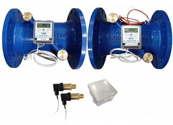 Общедомовый теплосчетчик Ду200 M-Bus + 2 имп. входа, qp=500 м3/ч, 2 датчика давления, 105°C Н00010209