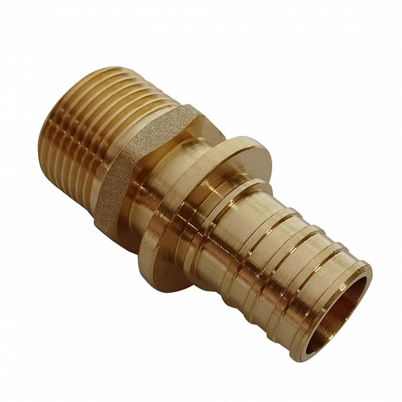 Муфта аксиальная Ду25 х 3/4, наружная резьба, латунь Н00080234