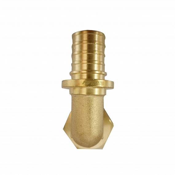 Угольник акcиальный с накидной гайкой, Ду20 х 1/2, латунь Н00080270