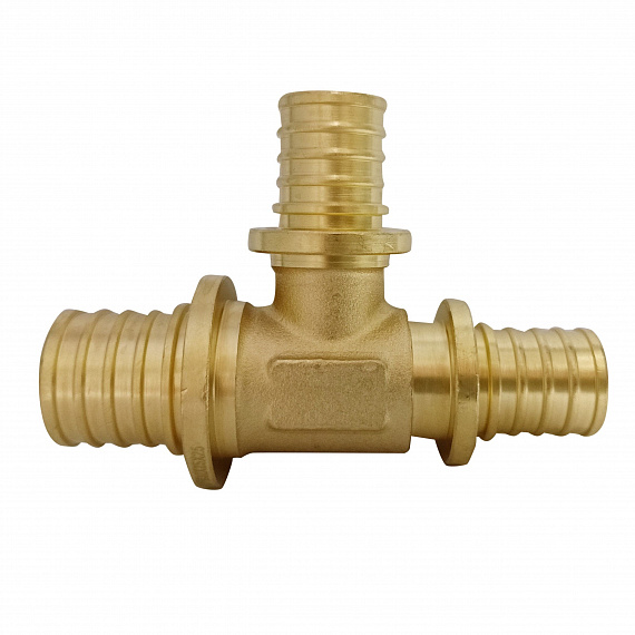 Тройник аксиальный переходной Ду32 x Ду25 x Ду25, латунь Н00080294