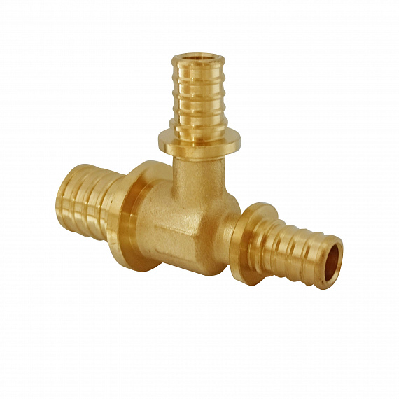 Тройник аксиальный переходной Ду25 x Ду16 x Ду16, латунь Н00080284