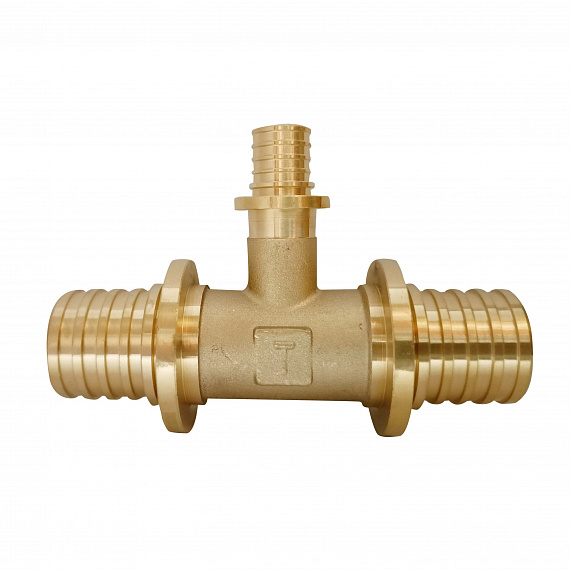 Тройник аксиальный переходной Ду32 x Ду16 x Ду32, латунь Н00080295