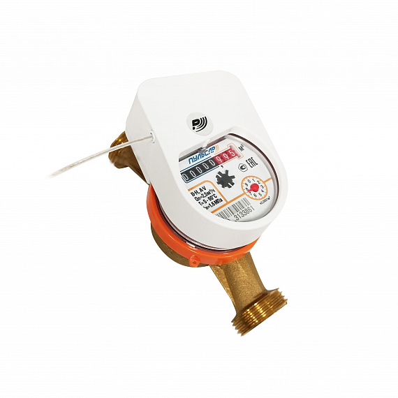 Квартирный счетчик воды «Пульсар Лайт» Ду20 LoRa, Qn=2,5 м3/ч, L=130мм (присоединители в комплекте) Н00062350