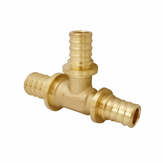 Тройник аксиальный переходной Ду20 x Ду16 x Ду16, латунь Н00080279