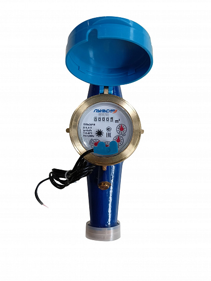Счетчик холодной воды «Пульсар М» импульсный выход Ду32, пластиковый регистр, Qn=6 м3/ч Н00003408