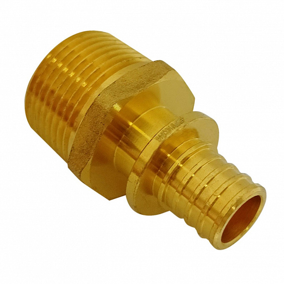 Муфта аксиальная Ду16 х 3/4, наружная резьба, латунь Н00080230