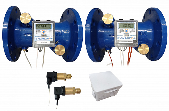 Общедомовый теплосчетчик Ду150 M-Bus + 2 имп. входа, qp=150 м3/ч, 2 датчика давления, 105°C Н00010517