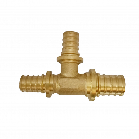 Тройник аксиальный переходной Ду20 x Ду16 x Ду16, латунь Н00080279