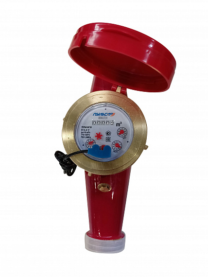 Универсальный счетчик воды «Пульсар М» импульсный выход Ду40, пластиковый регистр, Qn=10 м3/ч Н00003416