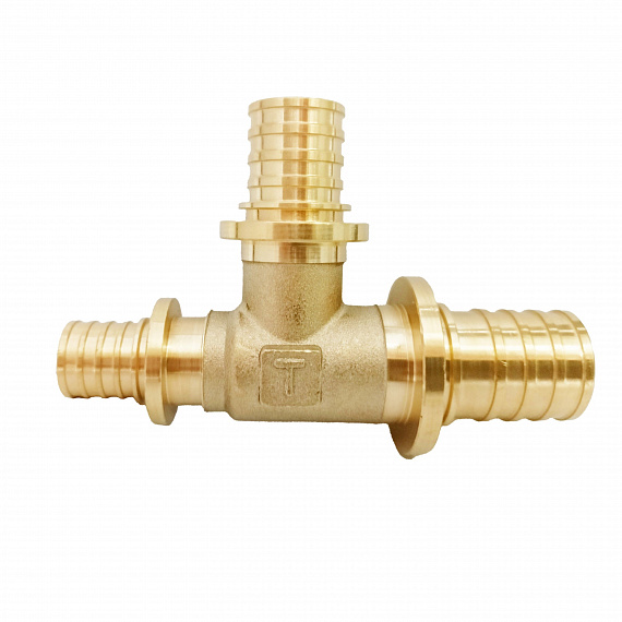 Тройник аксиальный переходной Ду25 x Ду20 x Ду16, латунь Н00080287