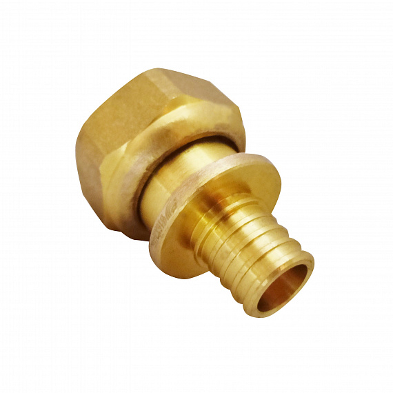 Муфта аксиальная с накидной гайкой Ду16 х 3/4, латунь Н00080246