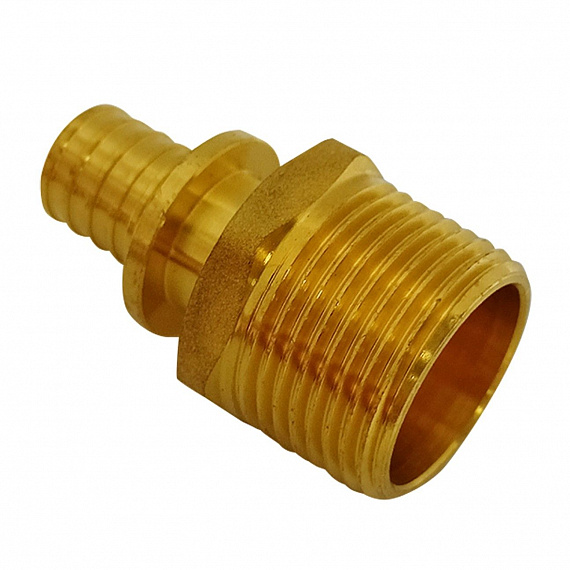 Муфта аксиальная Ду16 х 3/4, наружная резьба, латунь Н00080230