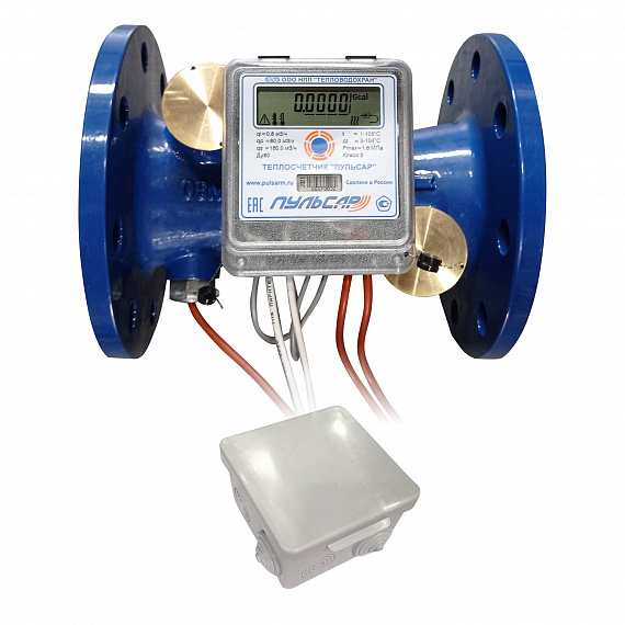 Общедомовый теплосчетчик Ду80 RS-485 + 3 имп. входа, qp=80 м3/ч, прямой, 105°C Н00010486