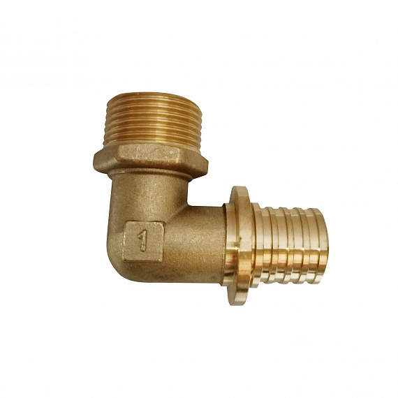 Угольник акcиальный Ду32 х 1, наружная резьба, латунь Н00080261