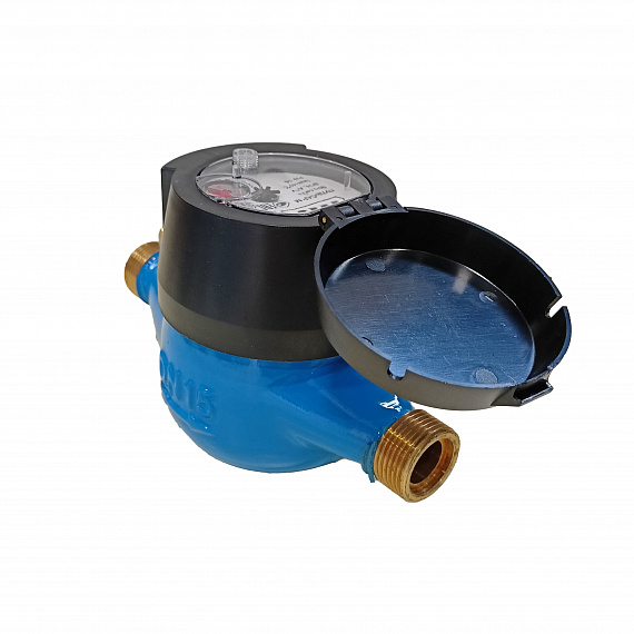 Универсальный счетчик воды «Пульсар М» без интерфейса Ду15, пластиковый регистр, Qn=1,5 м3/ч Н00003523