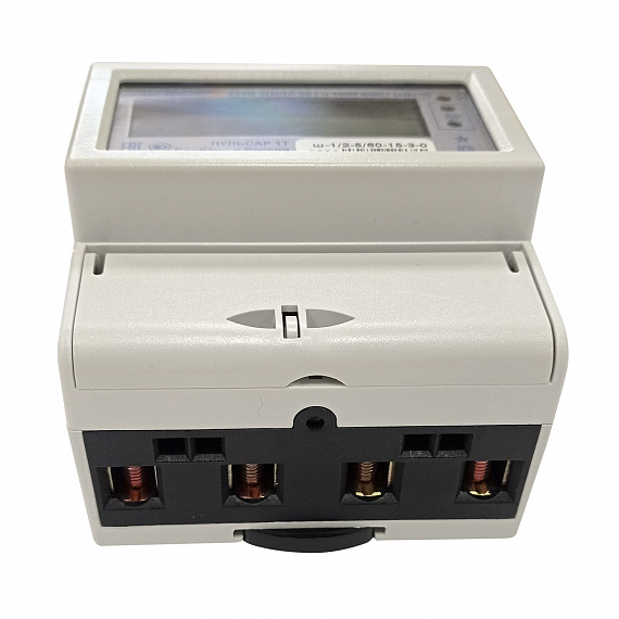 Электросчетчик «Пульсар 1Т» ЖКИ RS-485 оптопорт 5/60 A без кнопки Н00019721