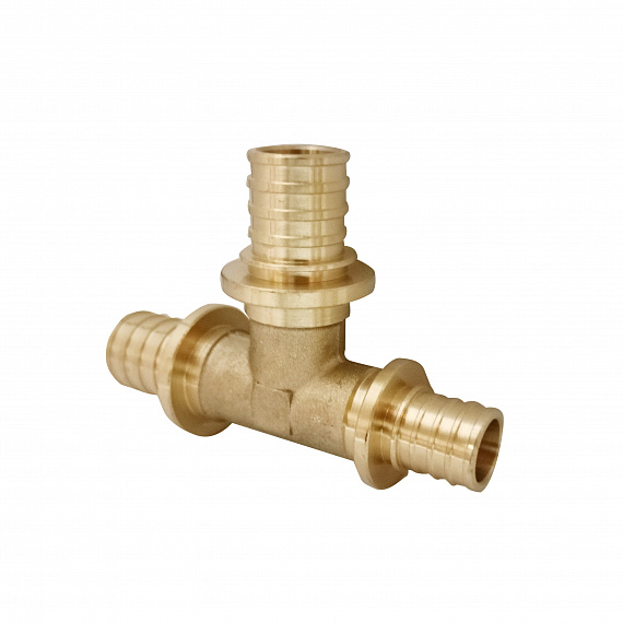 Тройник аксиальный переходной Ду20 x Ду20 x Ду16, латунь Н00080281