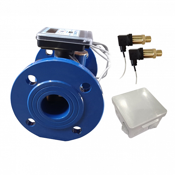 Общедомовый теплосчетчик Ду80 M-Bus + 3 имп. входа, qp=80 м3/ч, 2 датчика давления, прямой, 150°C Н00010631