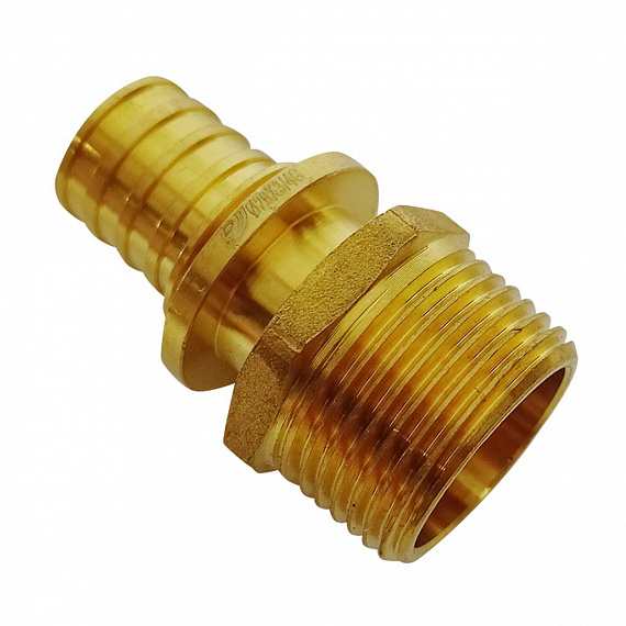 Муфта аксиальная Ду20 х 3/4, наружная резьба, латунь Н00080232