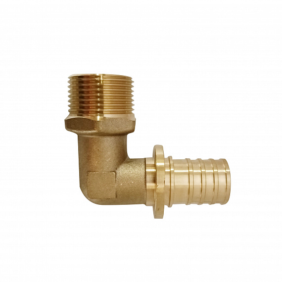 Угольник акcиальный Ду25 х 3/4, наружная резьба, латунь Н00080260